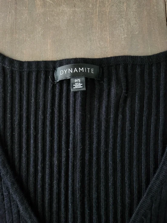 Dynamite Ribbed Long Sleeve Top - Size Small - Picture 10 of 11